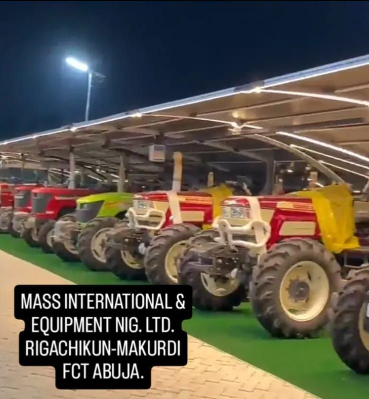 Tractors on display at the Abuja office